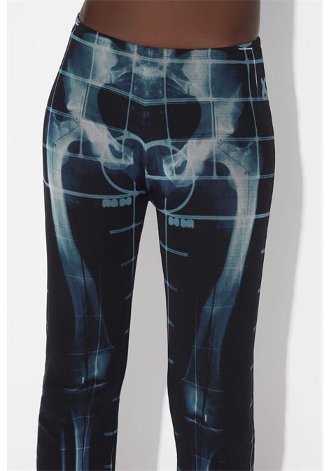 pantaloni squeletor donna neri e blu JEAN PAUL GAULTIER | 25/33-F-PA183-T580005956